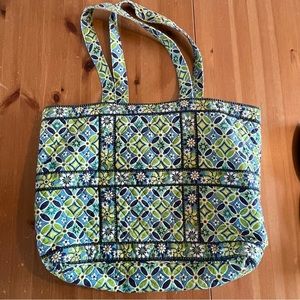☀️ VERA BRADLEY Tic Tac Tote Bag Quilted Purse Retired Daisy Daisy Pattern